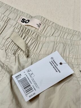 SO Girls Size 16 Cargo Jogger Pants Beige Floral Embroidered NWT Kohl’s